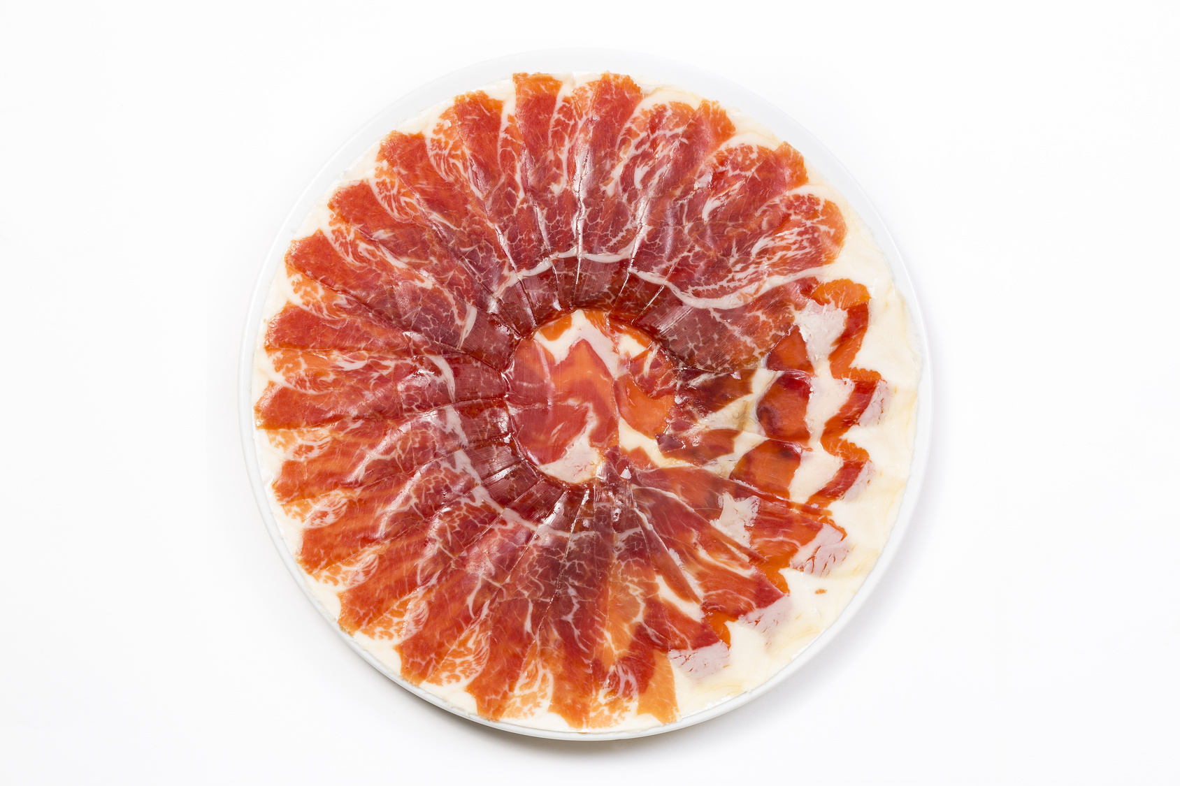Plate with Iberian cut ham